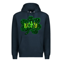 Navy Lucky Shamrock St Patricks Day Premium Hoodie - Bettercallsaul