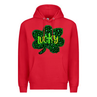 Red Lucky Shamrock St Patricks Day Premium Hoodie - Bettercallsaul