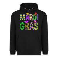 Black Mardi Gras Carnaval Mask Heavyweight Hoodie - BundleAndBundleShop