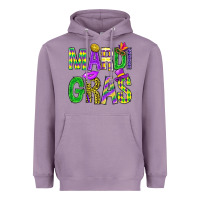 Lavender Mardi Gras Carnaval Mask Heavyweight Hoodie - BundleAndBundleShop