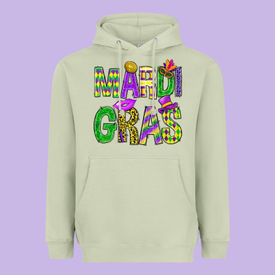 Mardi Gras Carnaval Mask Heavyweight Hoodie Designed By Bundleandbundleshop