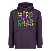 Plum Mardi Gras Carnaval Mask Heavyweight Hoodie - BundleAndBundleShop