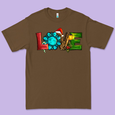 Premium Tee Western Gemstone Christmas Love