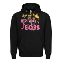 Black birthday boss Zipper Hoodie - MaliasSmallBusiness