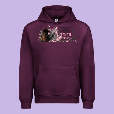 I Am The Storm With Girl And Butterflies Urban Hoodie Designed By Tumblerdesignbyshophia