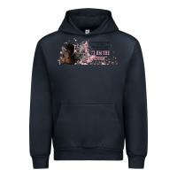 Navy i am the storm with girl and butterflies Urban Hoodie - TumblerDesignByShophia