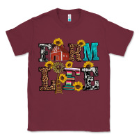 Burgundy western farm life Classic Tee - Artiststas