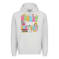 Dove Grey hooray for the last day white Premium Hoodie - JahusDesignShop
