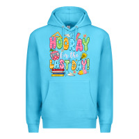 Ocean Blue hooray for the last day white Premium Hoodie - JahusDesignShop
