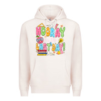 Pale Pink hooray for the last day white Premium Hoodie - JahusDesignShop