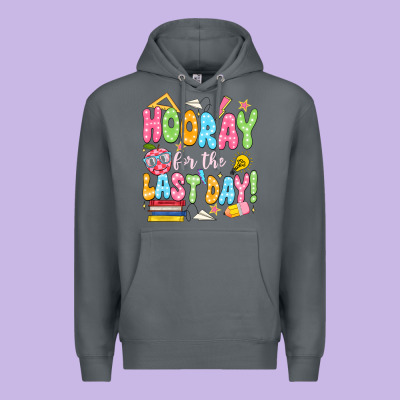 Hooray For The Last Day White Premium Hoodie Designed By Jahusdesignshop