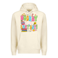 Sandshell hooray for the last day white Premium Hoodie - JahusDesignShop