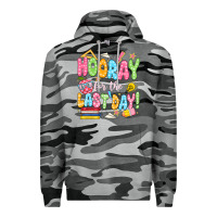 Slate Camo hooray for the last day white Premium Hoodie - JahusDesignShop