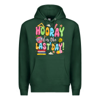 Sports Green hooray for the last day white Premium Hoodie - JahusDesignShop