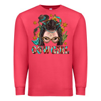 Cardinal Western Cowgirl Braid Hair Premium Sweatshirt - BundleAndBundleShop
