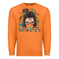 Carrot Western Cowgirl Braid Hair Premium Sweatshirt - BundleAndBundleShop