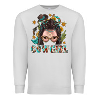 Western Cowgirl Braid Hair Premium Sweatshirt | Teevron