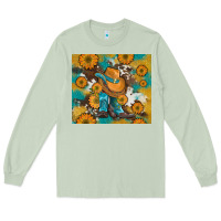 Matcha sunflowers and cowboy boots with cowhide and glitter tumbler Long Sleeve Tee - Artiststas