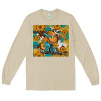Mushroom sunflowers and cowboy boots with cowhide and glitter tumbler Long Sleeve Tee - Artiststas