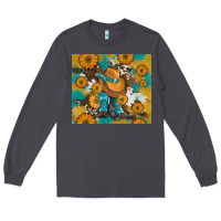 Smoke sunflowers and cowboy boots with cowhide and glitter tumbler Long Sleeve Tee - Artiststas