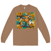 Toasted Coconut sunflowers and cowboy boots with cowhide and glitter tumbler Long Sleeve Tee - Artiststas