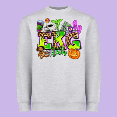 Ekg Tech Nurse Halloween Heavyweight Sweatshirt Designed By Adodesignshop