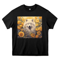 Black samoyed Heavy Core Tee - Unal Design