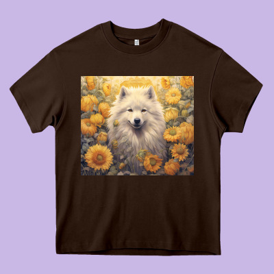 Samoyed Heavy Core Tee Designed By Unal Design