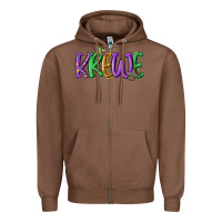 Chestnut mardi gras krewe Zipper Hoodie - MaliasSmallBusiness