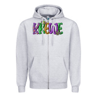 Heather Grey mardi gras krewe Zipper Hoodie - MaliasSmallBusiness