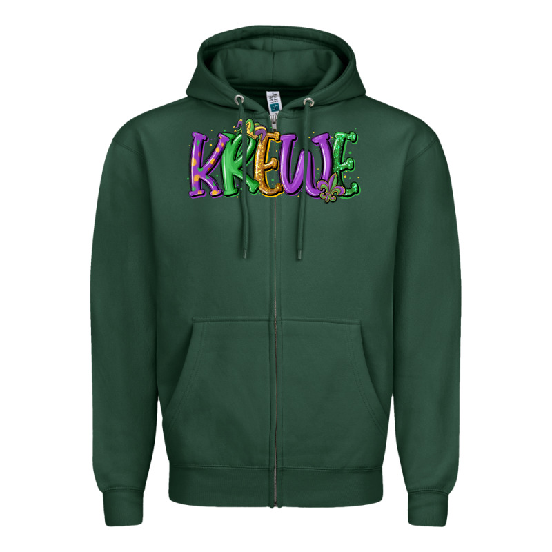 Mardi Gras Krewe Zipper Hoodie by MaliasSmallBusiness | Teevron