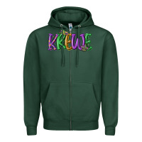 Sports Green mardi gras krewe Zipper Hoodie - MaliasSmallBusiness