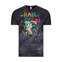 Cloud Black bullskull hairstlist Vintage Tee - AdoDesignShop