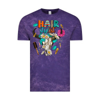 Cloud Purple bullskull hairstlist Vintage Tee - AdoDesignShop