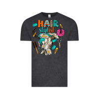 Vintage Black bullskull hairstlist Vintage Tee - AdoDesignShop