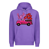 Purple valentine's day turck with balloons Premium Hoodie - RanaPortraitStore