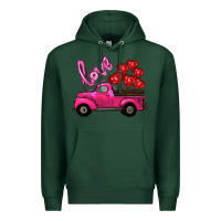Sports Green valentine's day turck with balloons Premium Hoodie - RanaPortraitStore