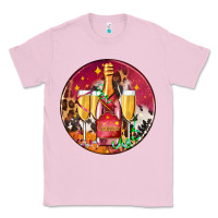 Bubblegum Pink christmas champagne bottle and champagne's Classic Tee - AdoDesignShop