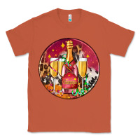 Copper christmas champagne bottle and champagne's Classic Tee - AdoDesignShop