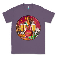 Lavender christmas champagne bottle and champagne's Classic Tee - AdoDesignShop