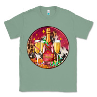 Sage christmas champagne bottle and champagne's Classic Tee - AdoDesignShop