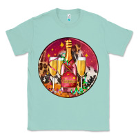 Seafoam christmas champagne bottle and champagne's Classic Tee - AdoDesignShop