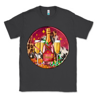 Smoke christmas champagne bottle and champagne's Classic Tee - AdoDesignShop