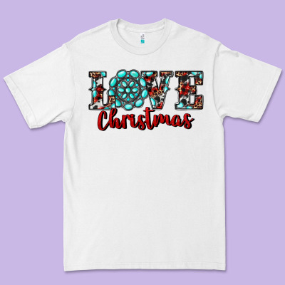 Premium Tee Western Gemstone Christmas Love