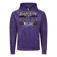Cloud Purple summer night & dirt track lights Vintage Hoodie - CowhideDigitalArt