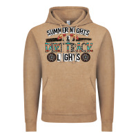 Vintage Coffee summer night & dirt track lights Vintage Hoodie - CowhideDigitalArt