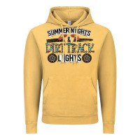 Summer Night & Dirt Track Lights Vintage Hoodie | Teevron