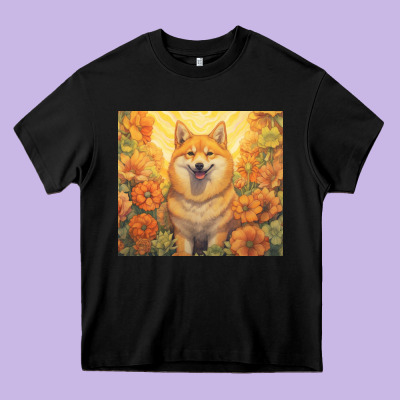 Shiba Inu Heavy Core Tee Designed By Unal Design