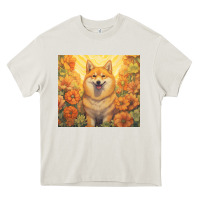 Cream shiba inu Heavy Core Tee - Unal Design