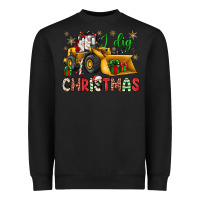 Black i dig Christmas bulldozer santa Heavyweight Sweatshirt - JahusDesignShop